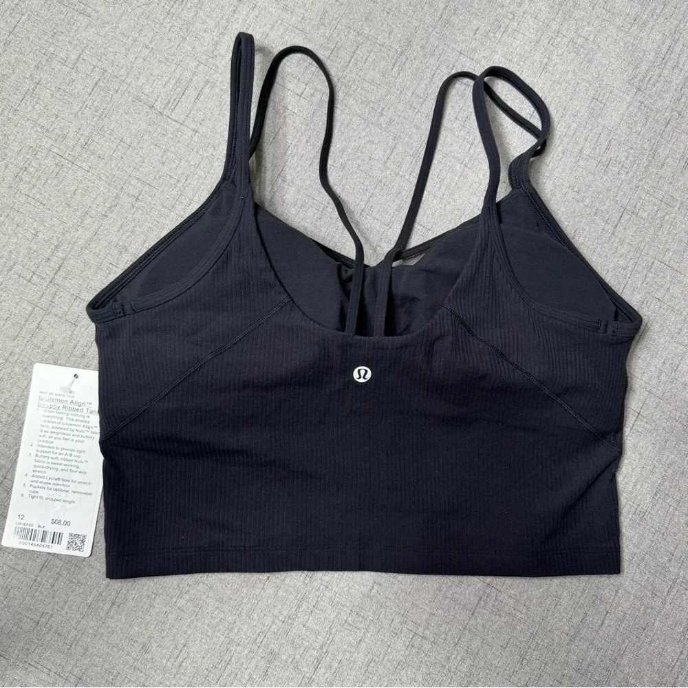 Lululemon Align Strappy Back Tank Top Black 10 12 Nwt - Picture 5 of 8